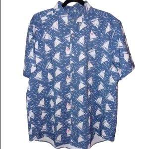 New Vineyard Vines Men's Large by Shep & Ian Whale Boat Button S.S Shirt